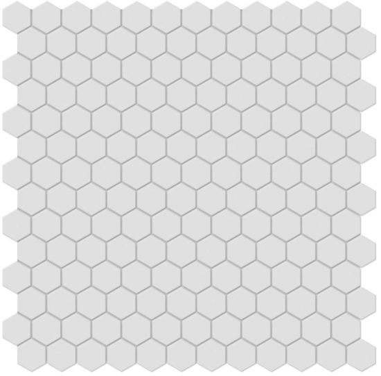1" Gallery Grey Matte Hex Mosaic | Young Interiors Flooring Center