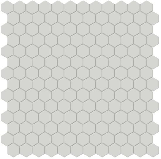 1" Warm Grey Matte Hex Mosaic | Young Interiors Flooring Center