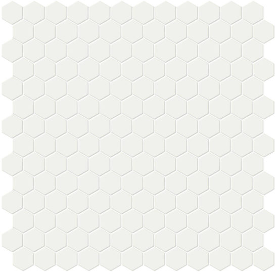 1" White Matte Hex Mosaic | Young Interiors Flooring Center