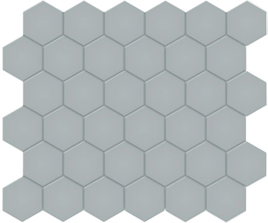 2" Cloud Blue Matte Hex Mosaic | Young Interiors Flooring Center