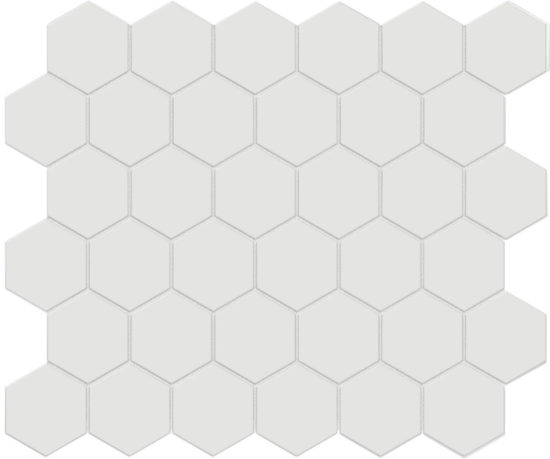 2" Vintage Grey Matte Hex Mosaic
