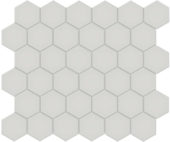 2" Warm Grey Matte Unglazed Hex Mosaic | Young Interiors Flooring Center