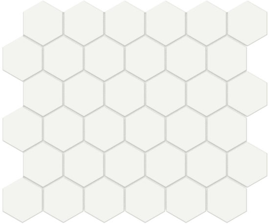 2" White Matte Hex Mosaic | Young Interiors Flooring Center