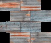 2.8"x6" Rust Industrial Linear Relief Pattern Glazed Ceramic Mosaic | Young Interiors Flooring Center
