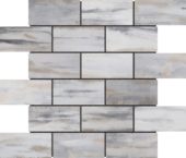2"x4" Glazed Ceramic Grey Beige Mix Rough Surface Mosaic | Young Interiors Flooring Center