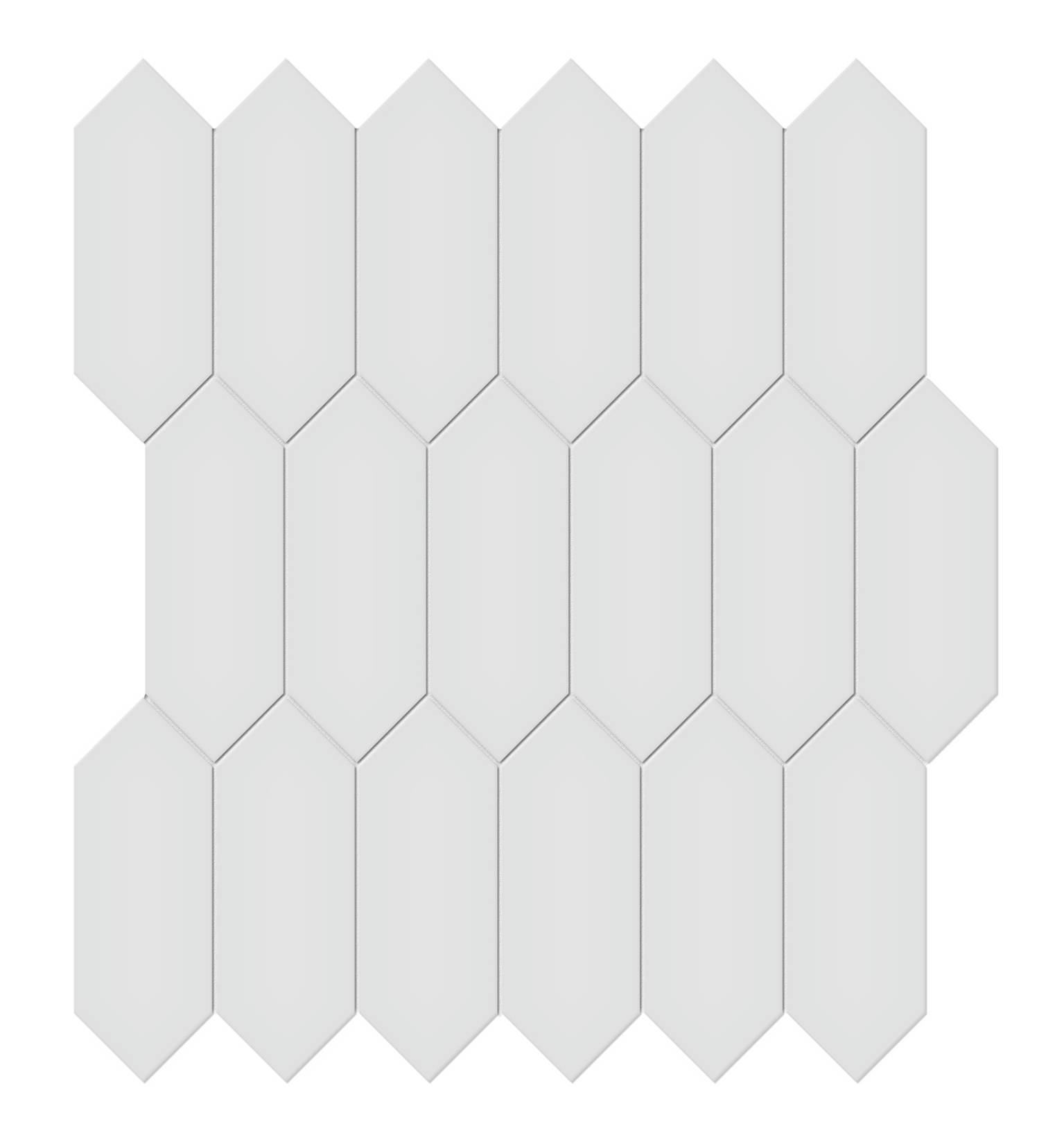 2x5 Gallery Grey Matte Picket Mosaic | Young Interiors Flooring Center
