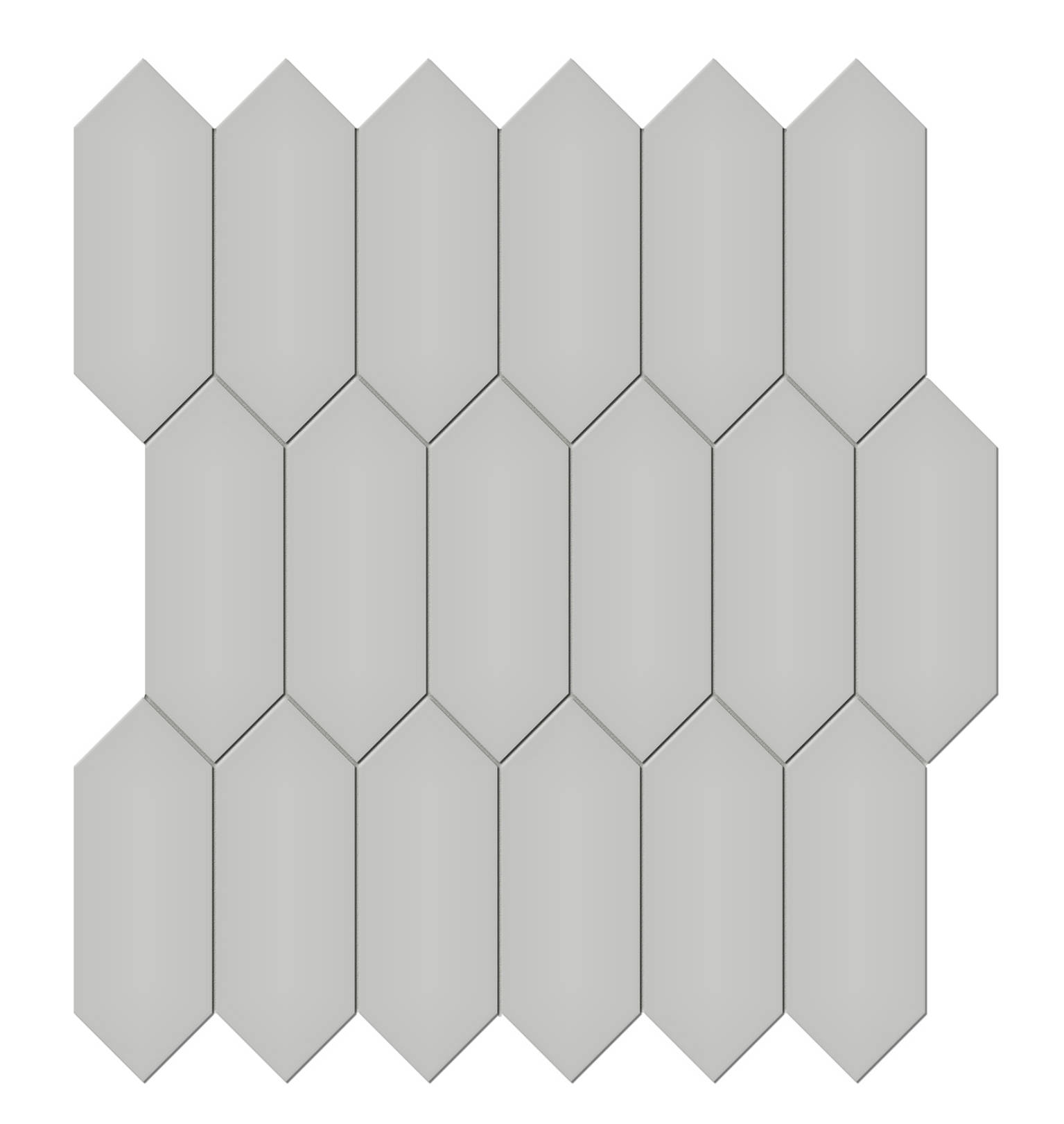 2x5 Loft Grey Matte Picket Mosaic | Young Interiors Flooring Center