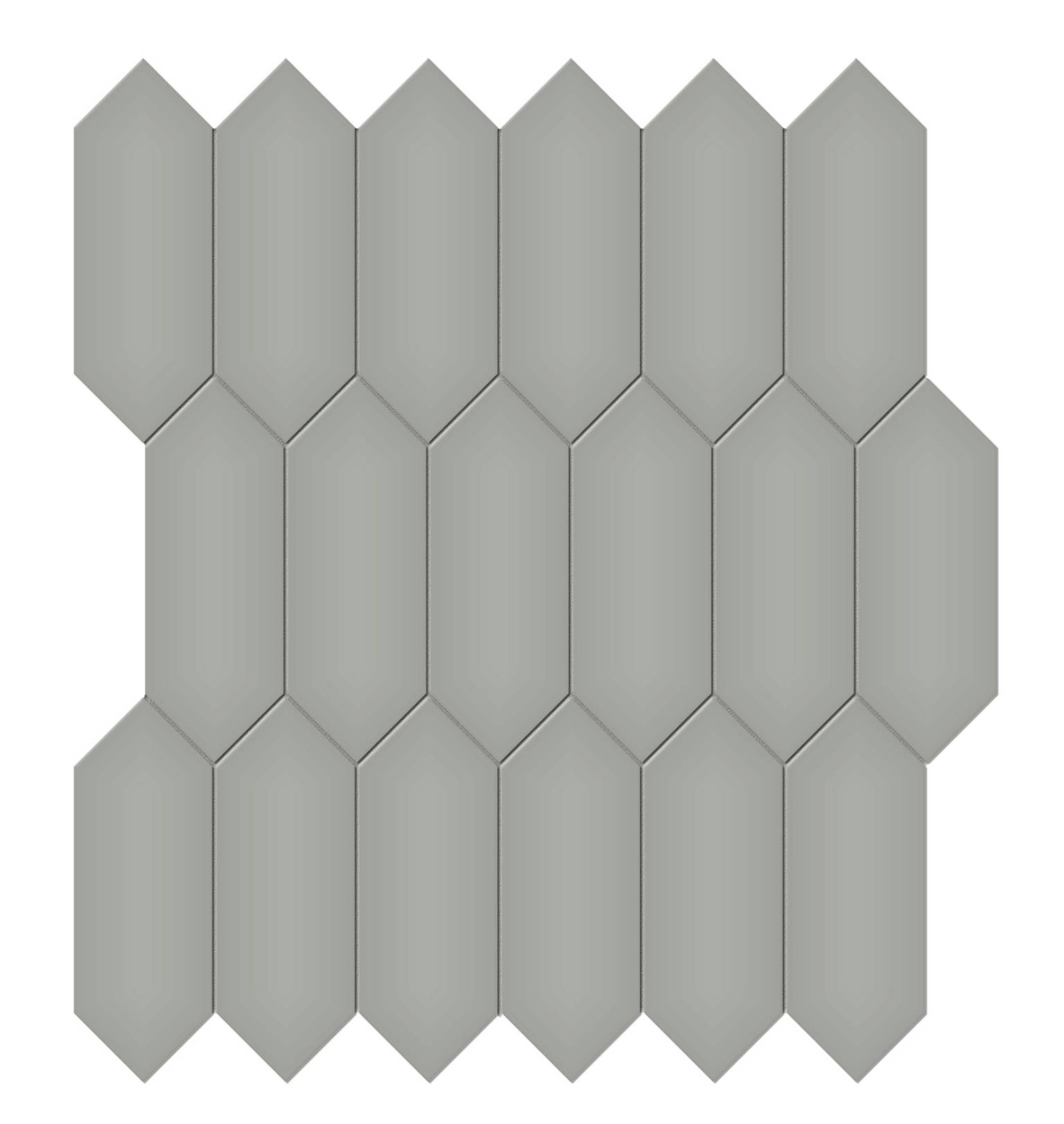 2x5 Taupe Glossy Picket Mosaic | Young Interiors Flooring Center