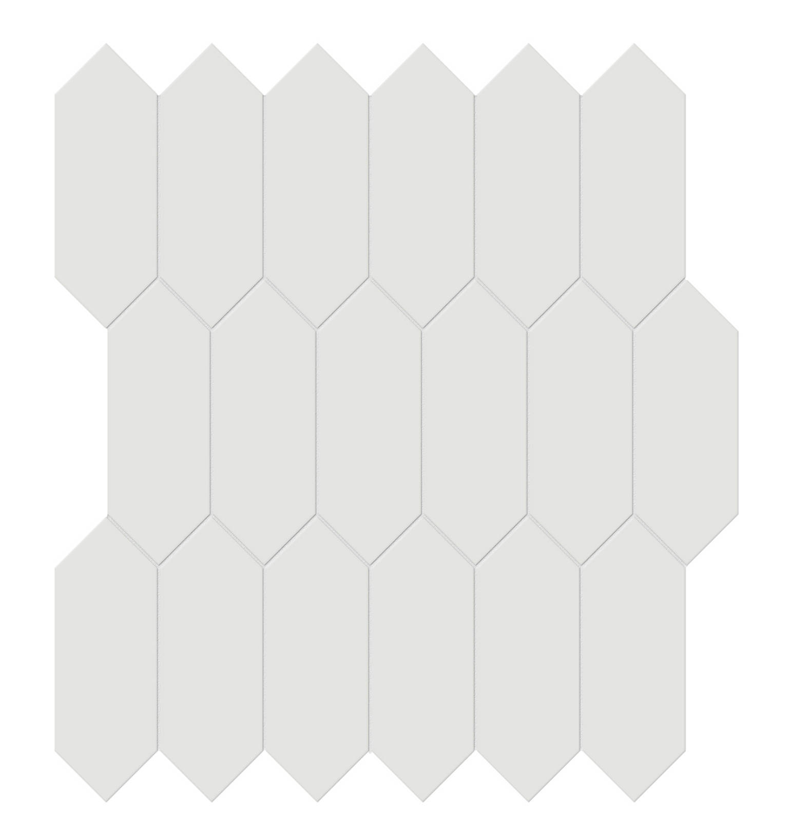 2x5 Vintage Grey Glossy Picket Mosaic | Young Interiors Flooring Center