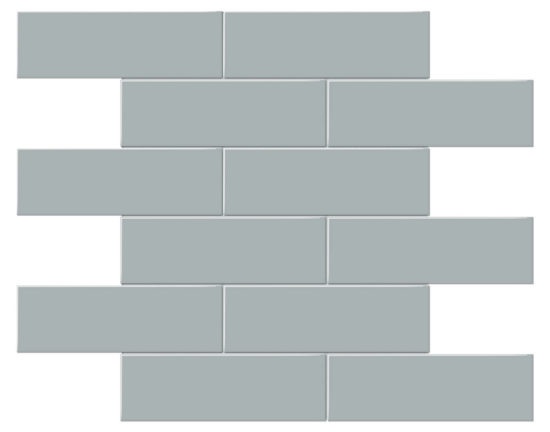 2x6 Cloud Blue Matte Brick Mosaic | Young Interiors Flooring Center