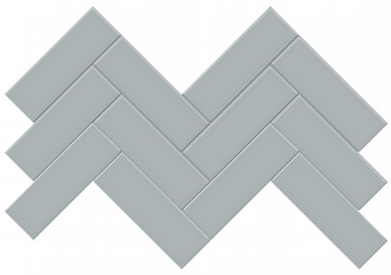 2x6 Cloud Blue Matte Herringbone Mosaic | Young Interiors Flooring Center