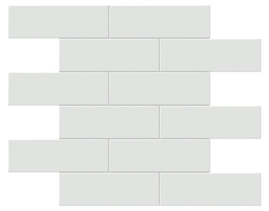 2x6 Gallery Grey Matte Brick Mosaic