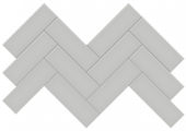 2x6 Loft Grey Glossy Herringbone Mosaic | Young Interiors Flooring Center