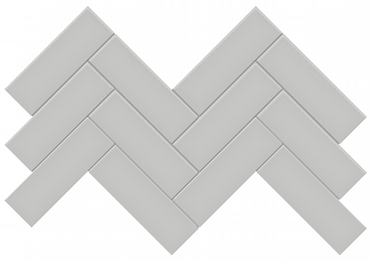2x6 Loft Grey Matte Herringbone Mosaic | Young Interiors Flooring Center
