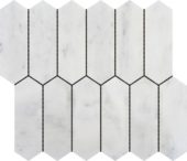 2"x6" Picket White Grey Marble | Young Interiors Flooring Center