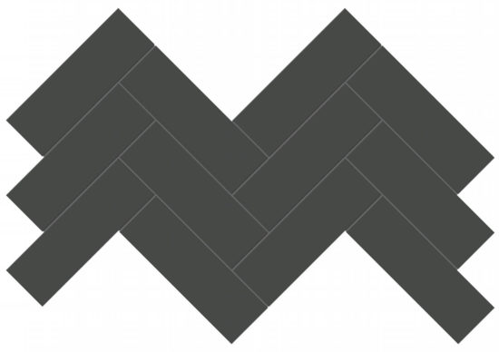 2x6 Retro Black Glossy Herringbone Mosaic | Young Interiors Flooring Center