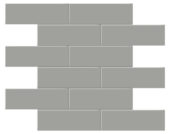 2x6 Taupe Glossy Brick Mosaic | Young Interiors Flooring Center