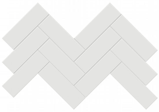 2x6 Vintage Grey Matte Herringbone Mosaic
