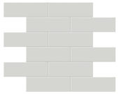 2x6 Warm Grey Glossy Brick Mosaic | Young Interiors Flooring Center