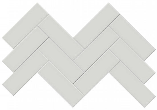 2x6 Warm Grey Matte Herringbone Mosaic | Young Interiors Flooring Center