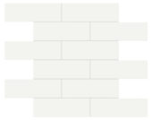 2x6 White Glossy Brick Mosaic | Young Interiors Flooring Center