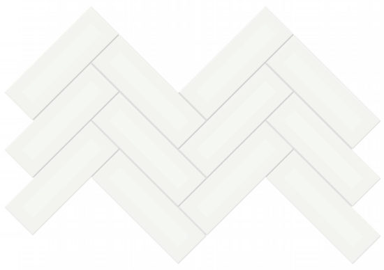 2x6 White Matte Herringbone Mosaic | Young Interiors Flooring Center