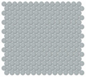 3/4" Cloud Blue Matte Penny Round Mosaic | Young Interiors Flooring Center