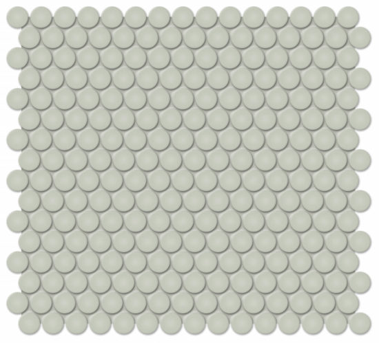 3/4" Soft Sage Glossy Penny Round Mosaic | Young Interiors Flooring Center