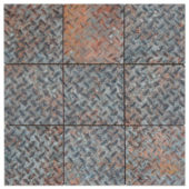 4"X4" Rust Industrial Relief Pattern Glazed Ceramic Mosaic | Young Interiors Flooring Center