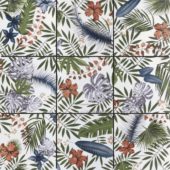 4"x4" Floral Palm Multicolor Mosaic | Young Interiors Flooring Center