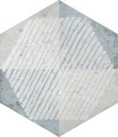 Alma 5.5X6.3 Grey Decor Hexagon | Young Interiors Flooring Center