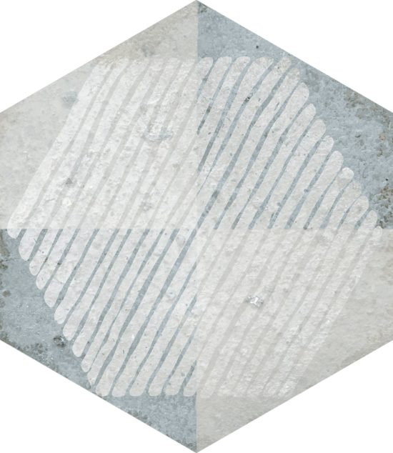 Alma 5.5X6.3 Grey Decor Hexagon | Young Interiors Flooring Center