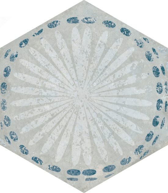 Alma 5.5X6.3 Grey Decor Hexagon | Young Interiors Flooring Center