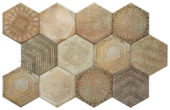 Alma 5.5X6.3 Sand Decor Hexagon | Young Interiors Flooring Center