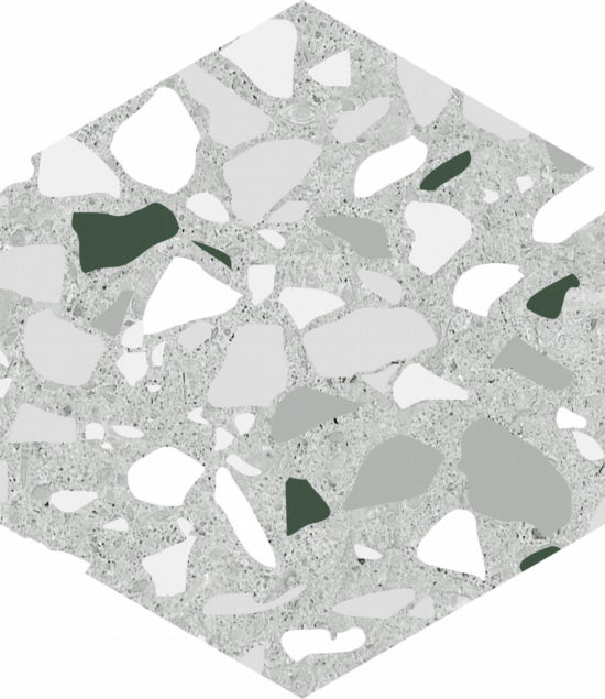 Altea 5.5X6.3” Grey Hexagon | Young Interiors Flooring Center