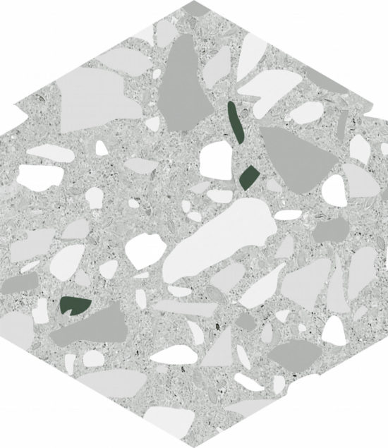 Altea 5.5X6.3” Grey Hexagon | Young Interiors Flooring Center