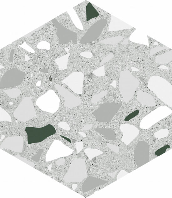 Altea 5.5X6.3” Grey Hexagon | Young Interiors Flooring Center