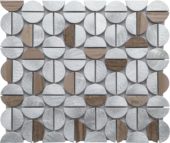 Aluminum & Marble Semi Circle 19 Brown | Young Interiors Flooring Center