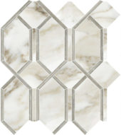 Amalfi Calacatta Polished Modella Mosaic | Young Interiors Flooring Center