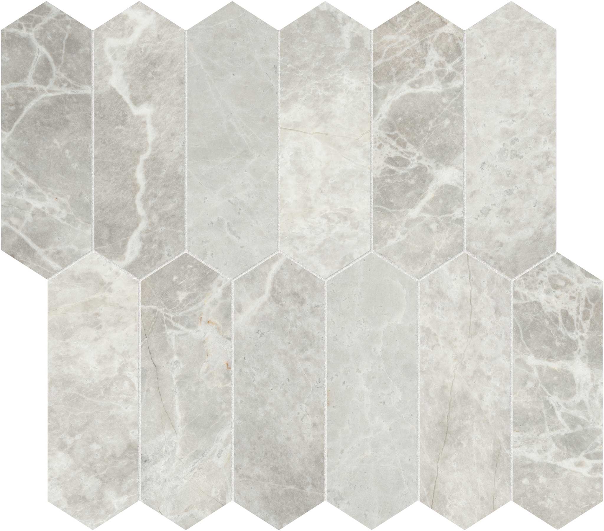 Apollo Argento 2x6 Picket Mosaic | Young Interiors Flooring Center