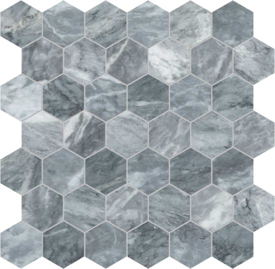 Aqua Intenso 2 Hexagon Mosaic