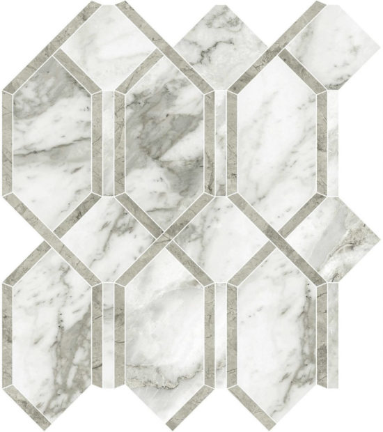 Arabescato Verona Polished Modella Mosaic | Young Interiors Flooring Center