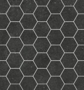 Ashland 3" Hexagon Black Mosaic | Young Interiors Flooring Center
