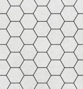 Ashland 3" Hexagon Cream Mosaic | Young Interiors Flooring Center