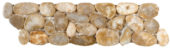 Beige Sliced Polished Pebble Interlocking Border | Young Interiors Flooring Center