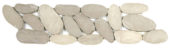Beige Xl Sliced Matte Pebble Interlocking Border | Young Interiors Flooring Center