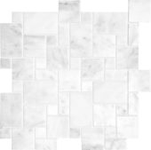 Bianco Venatino Mini Versailles Polished Mosaic | Young Interiors Flooring Center