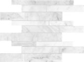 Bianco Venatino Random Strip Polished Mosaic | Young Interiors Flooring Center