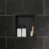 Black Ice Shower Niche 14.5 x12 Inside | Young Interiors Flooring Center