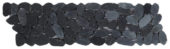 Black Sliced Matte Pebble Interlocking Border | Young Interiors Flooring Center